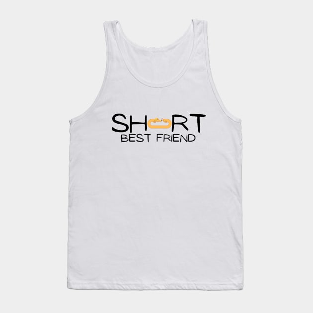 Short best friend with dachshund dog Tank Top by Tall One Apparel